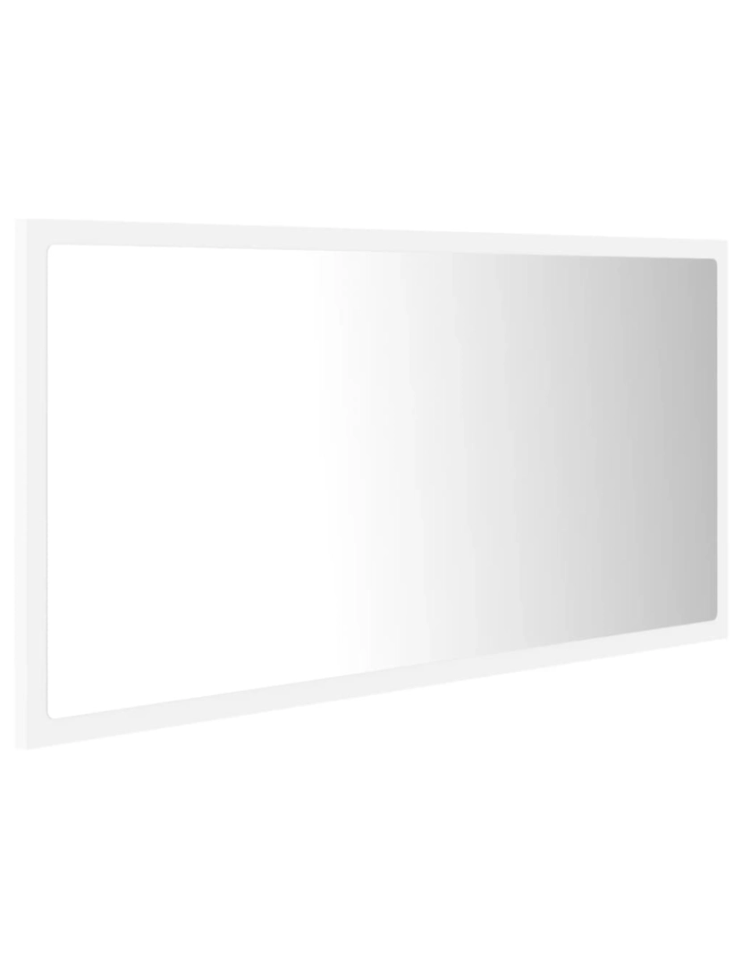 imagem de vidaXL Espelho de casa de banho com LED 90x8,5x37 cm acrílico branco5