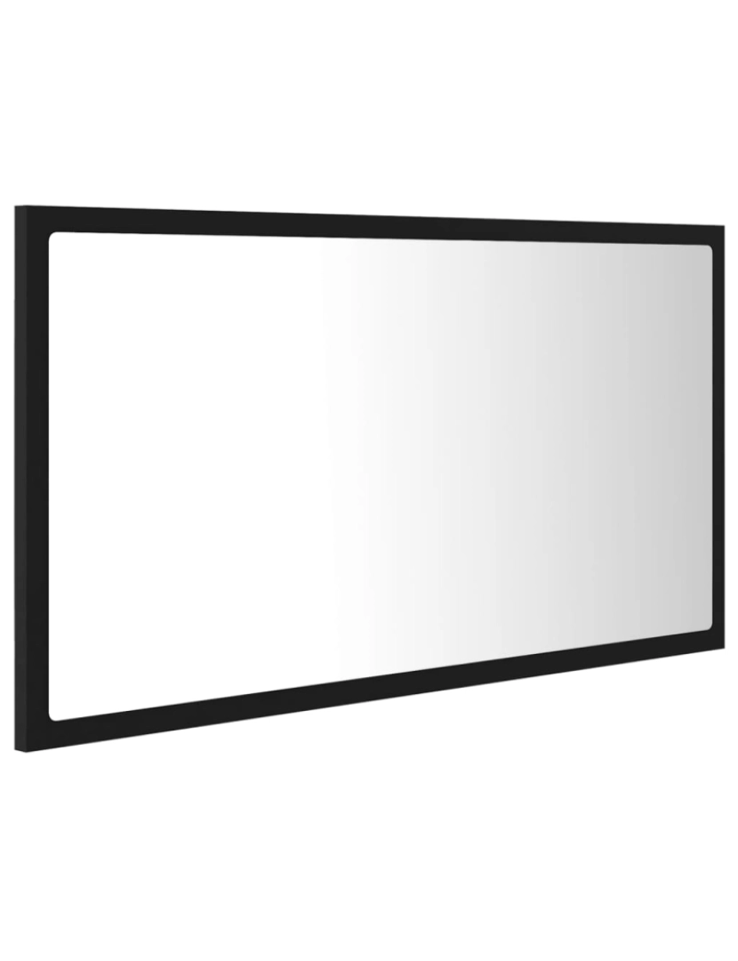 imagem de vidaXL Espelho de casa de banho c/ LED 80x8,5x37 cm acrílico preto7