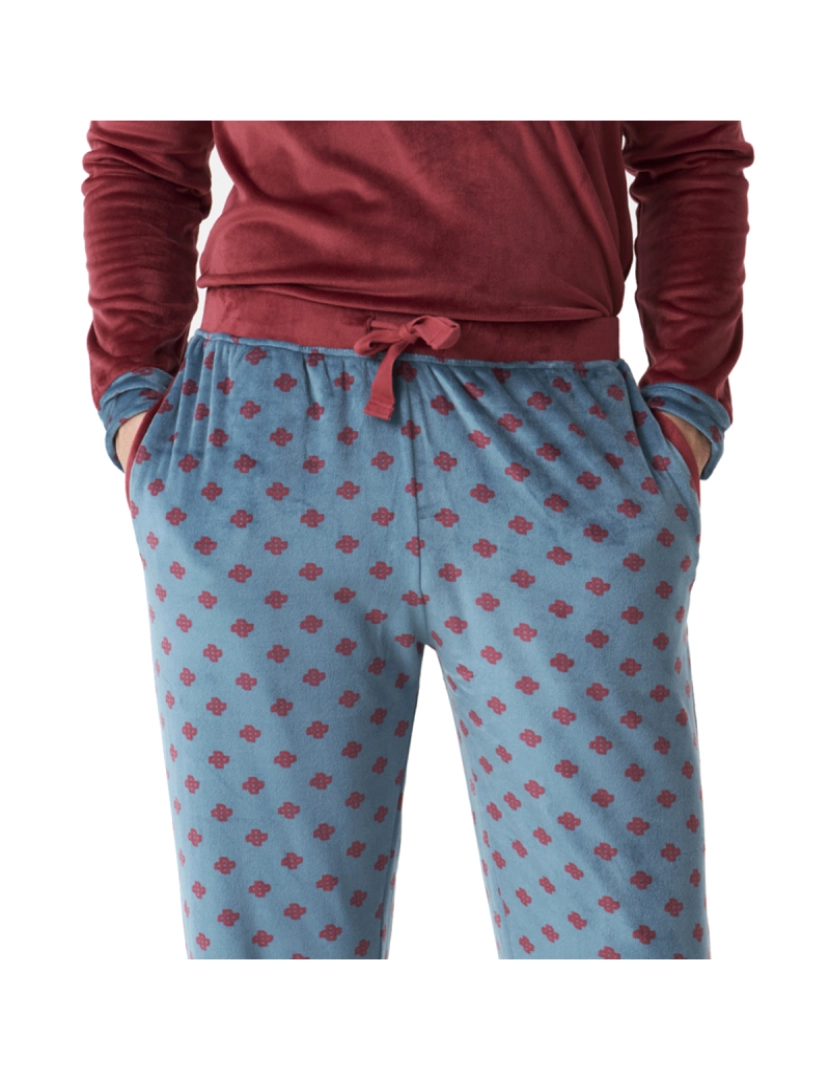 imagem de Pijama Masculino Manga Longa com Gola Mandarim JJBDP54002