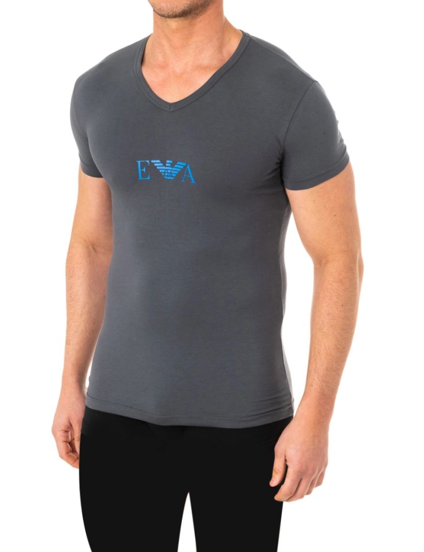 Emporio Armani - TShirt masculina de manga curta com decote em V 110810-8P715