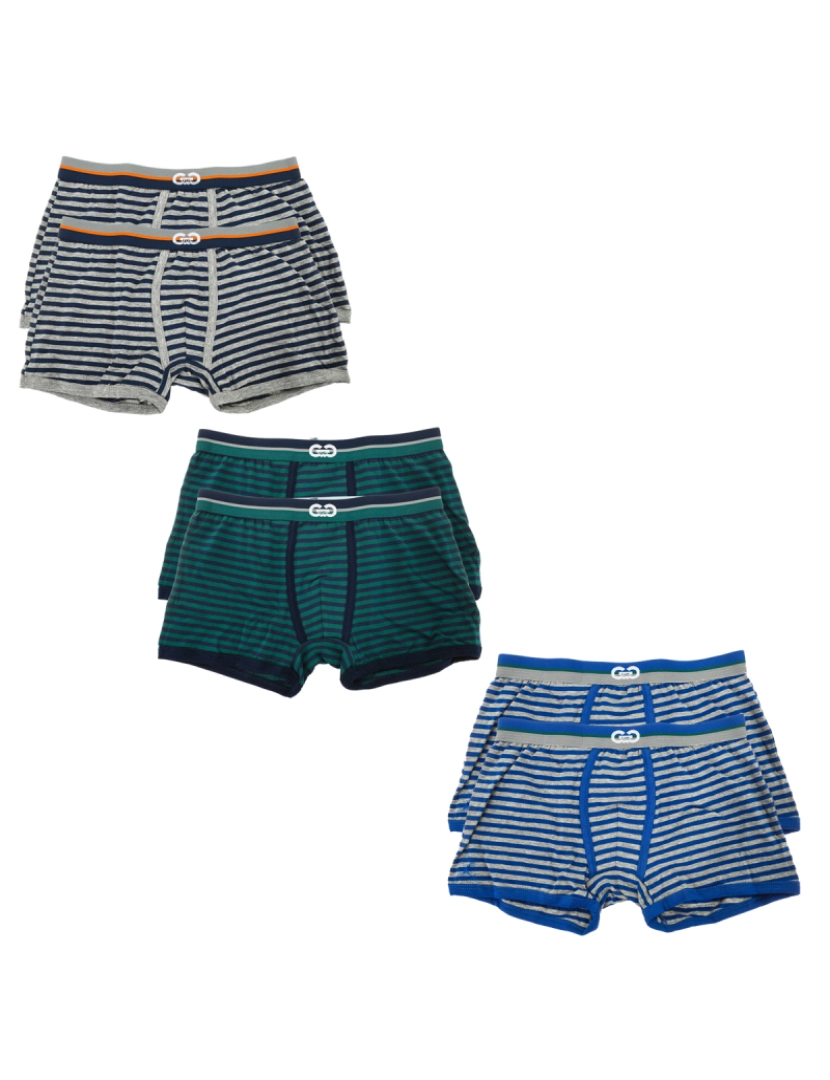 Le Petit Garçon - Pack-6 Boxers de tecido respirável e frontal anatómica menino LP1001