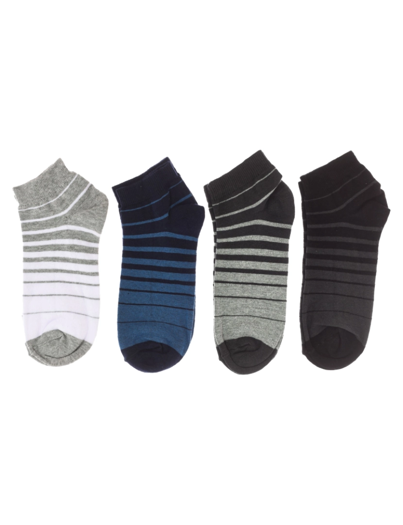 Ox Socks - Pacote de 4 meias masculinas, meias curtas masculinas, algodão, estampadodas.