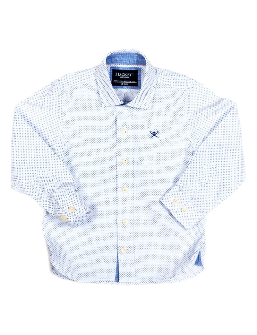 Hackett London  - Camisa masculina de manga comprida com gola de lapela HK301027