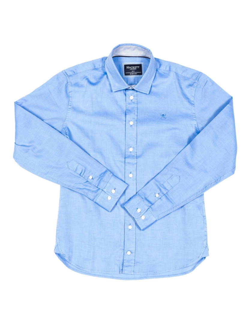 Hackett London  - Camisa masculina de manga comprida com gola e lapela HK301043