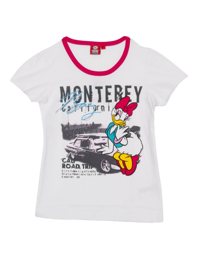 Disney - TShirt feminina Daisy com gola redonda e manga curta WD26120