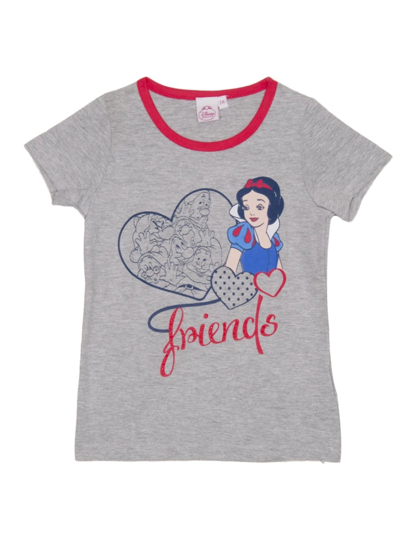 Disney - TShirt branca de neve com gola redonda e manga curta WD26121 menina