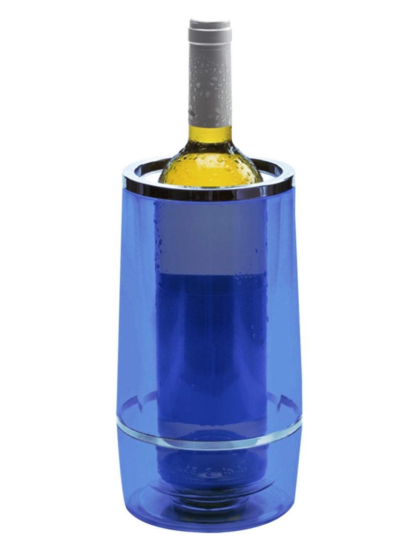 imagem de DAM  Pusko Wine Rack para garrafas de vinho até 75 cl. 11,5x11,5x23,5 cm. Cor azul2