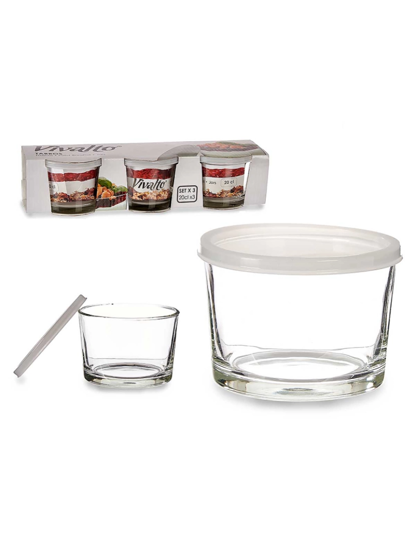 DAM - DAM  Conjunto de 3 frascos de 200 ml. 9x6,5x29 cm. Cor transparente