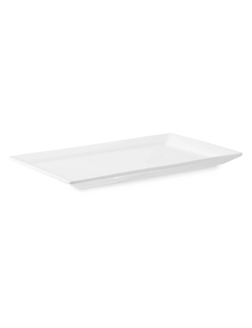 DAM - DAM BANDEJA RETANGULAR DE PORCELANA  40,7 CM 40x17x2,5 Cm. Cor branca