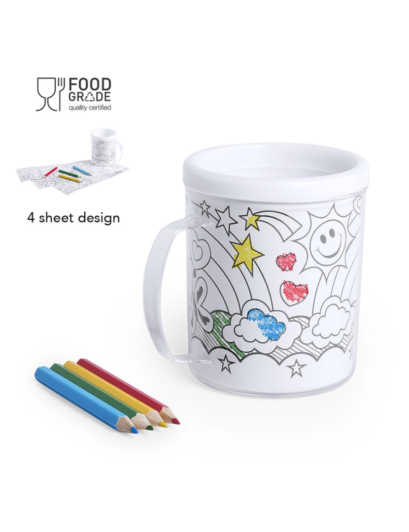 imagem de DAM Caneca  Fesient 320 ml. 8,6x10,2x8,6 cm. Cor branca1