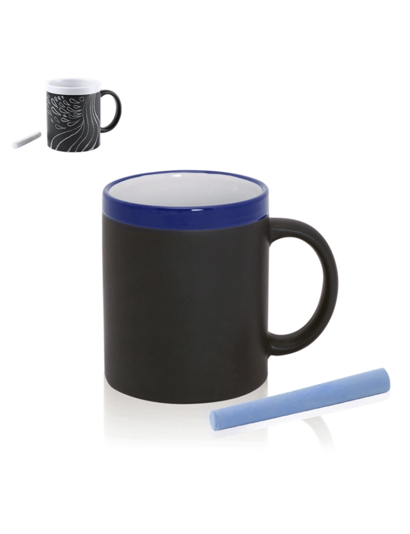 DAM - DAM Caneca colorida  350 ml. 8,2x9,6x8,2cm. Cor azul