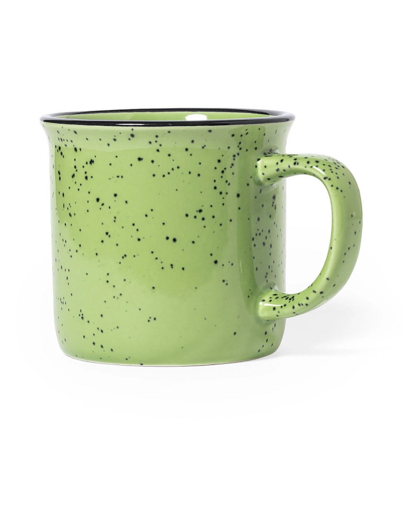 DAM - DAM Caneca de cerâmica  350 ml design vintage 8,5x8,5x9,2 Cm. Cor verde