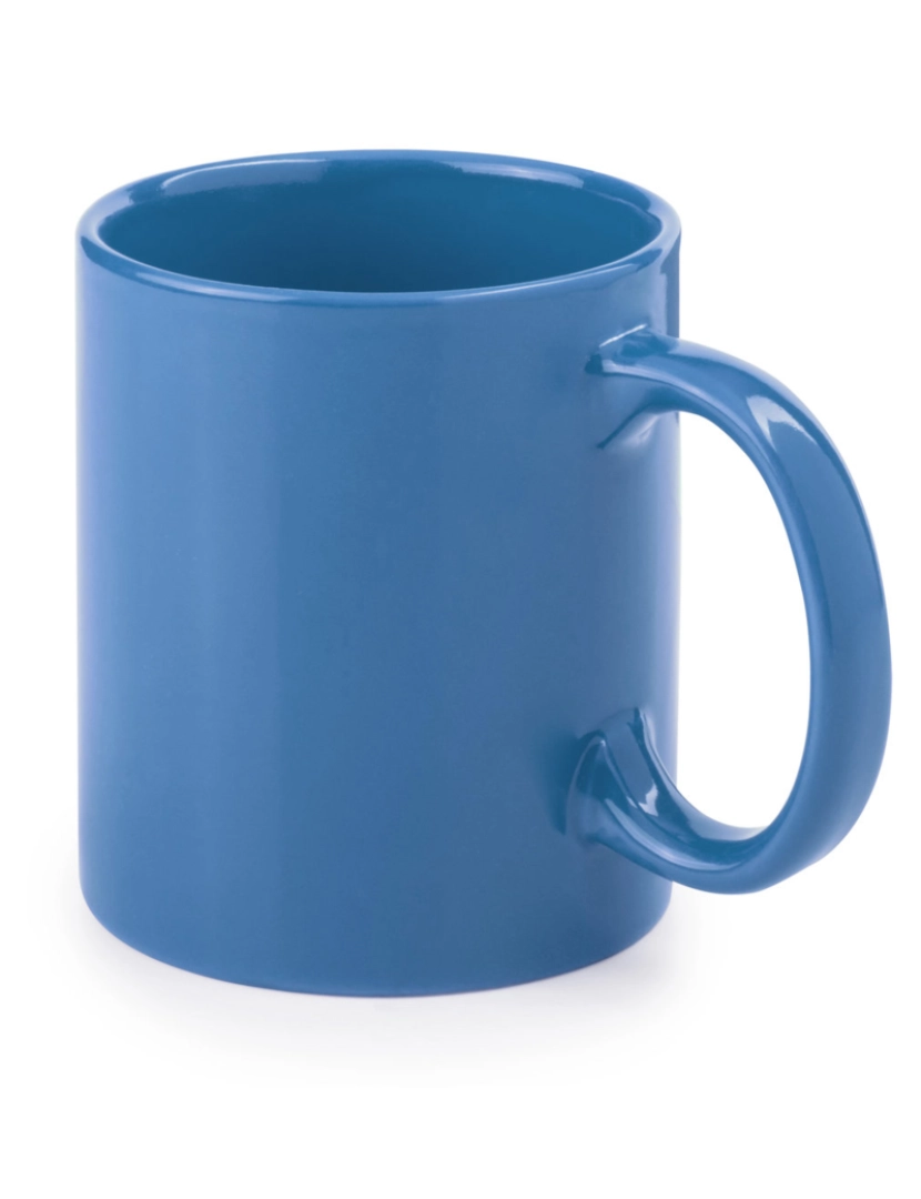 DAM - DAM Caneca de cerâmica  370 ml esmaltada brilhante 8,2x8,2x9,8 cm. Azul claro