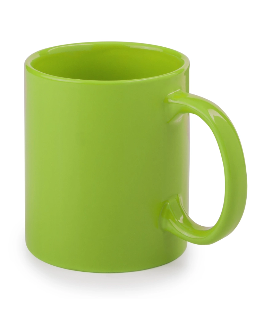 DAM - DAM Caneca de cerâmica  370 ml esmaltada brilhante 8,2x8,2x9,8 cm. Cor verde