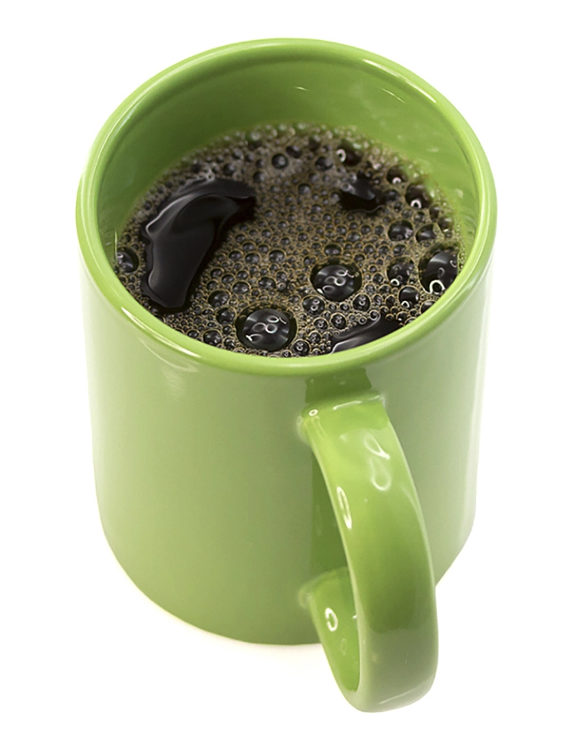 imagem de DAM Caneca de cerâmica  370 ml esmaltada brilhante 8,2x8,2x9,8 cm. Cor verde4