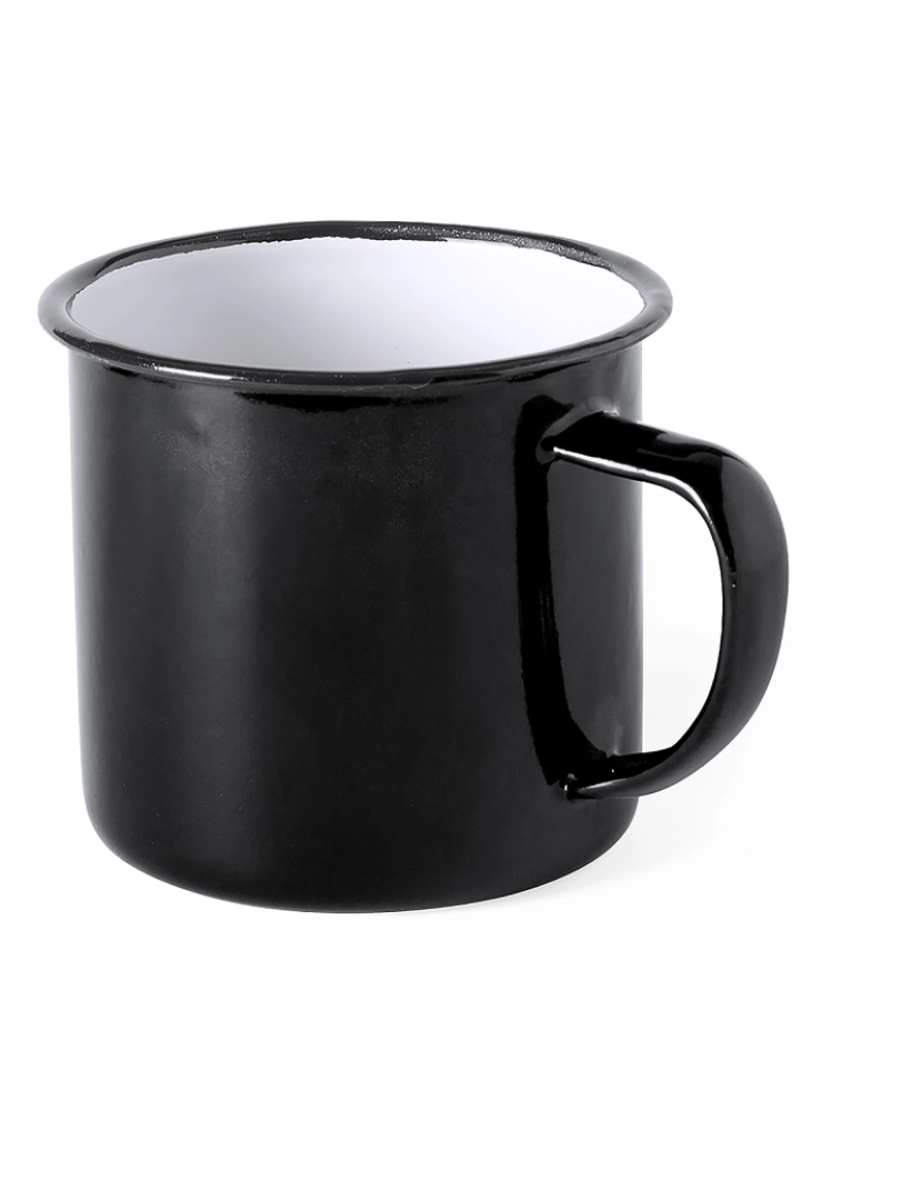 DAM - DAM  Caneca vintage de metal envelhecido 380 ml 8,8x8,8x7,9 cm. Cor preta