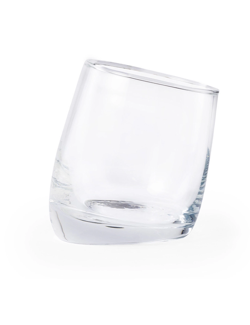 DAM - DAM Vidro  Vidro de 320 ml design exclusivo inclinado 7,3x7,3x9,6 Cm. Cor transparente