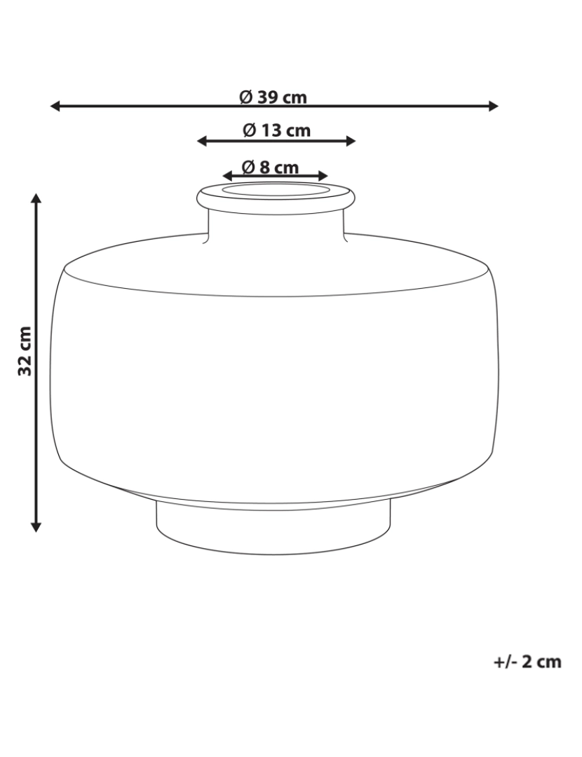 imagem de Vaso para plantas creme e cinzento 32 x 39 cm para interior de estilo boho tradicional2