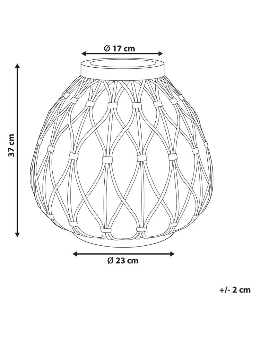 imagem de Vaso para plantas castanho claro 40 x 40 x 38 cm para exterior ou interior de estilo boho2