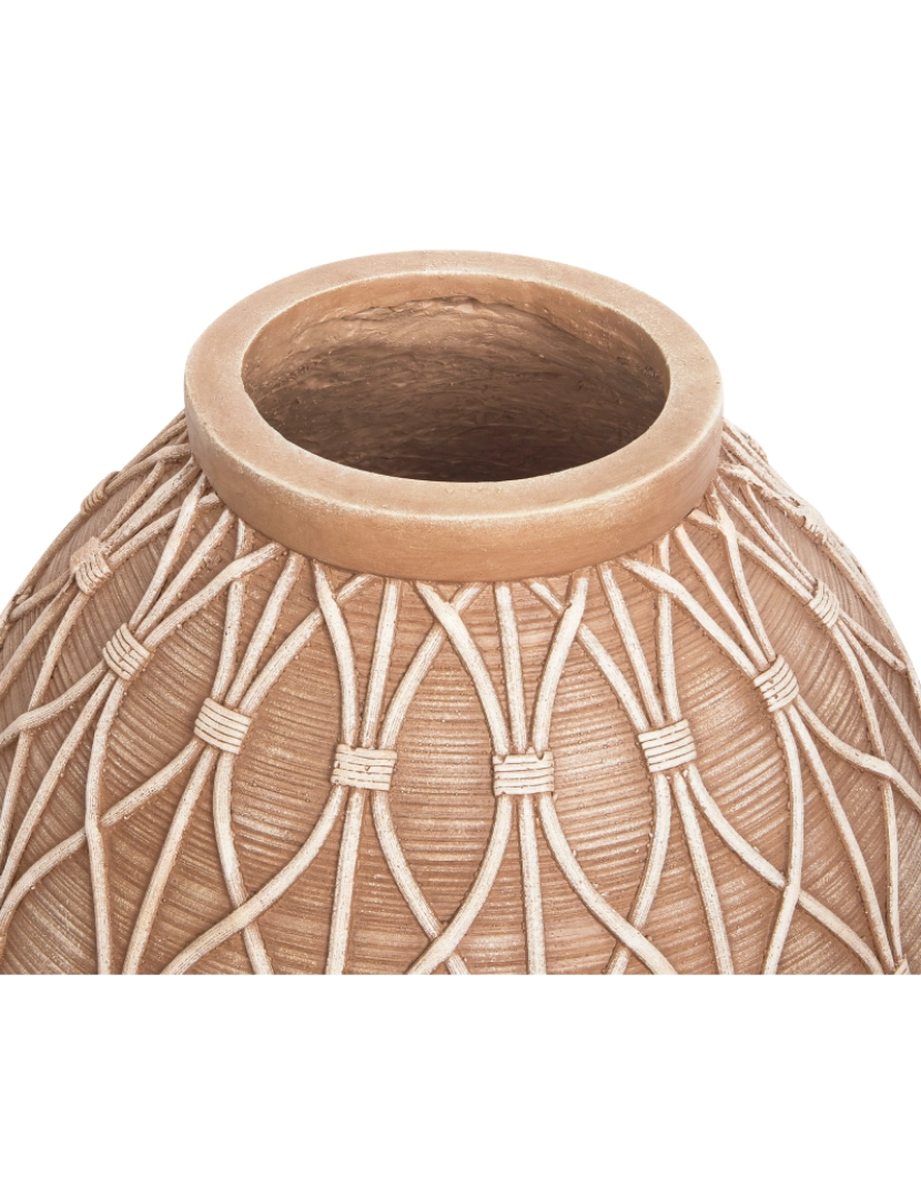 imagem de Vaso para plantas castanho claro 40 x 40 x 38 cm para exterior ou interior de estilo boho4