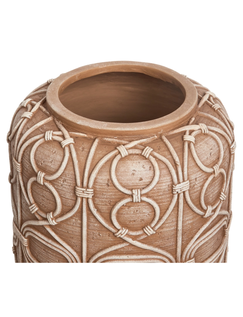 imagem de Vaso para plantas castanho claro ⌀ 26 cm para exterior ou interior de estilo boho4