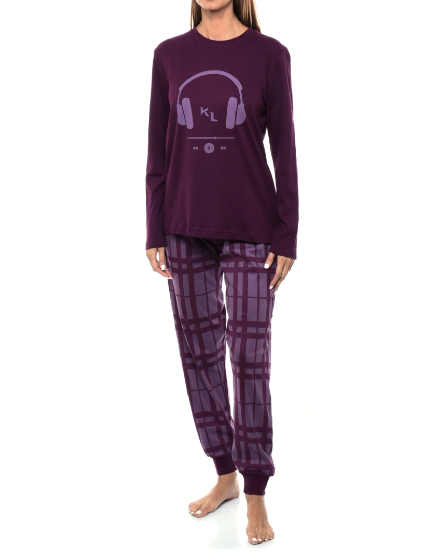 Kisses and Love - Pijama de inverno feminino de manga comprida KLP1