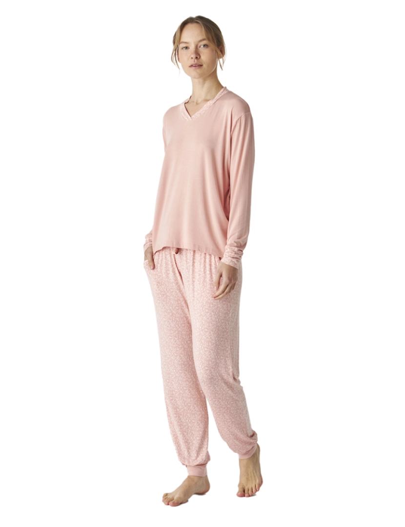 imagem de Pijama manga larga modal fino JJB2 mujer1