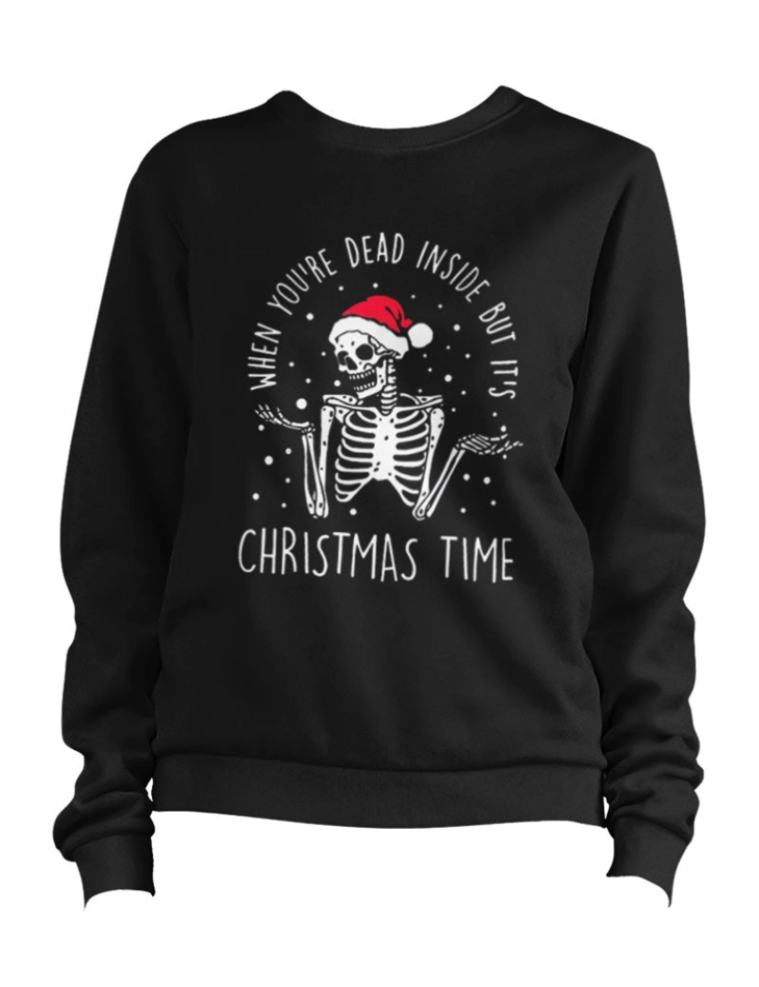 Rockinstone - moletom When You're Dead Inside Christmas Moletom Pulôver CrewneckHoodie moletom-S