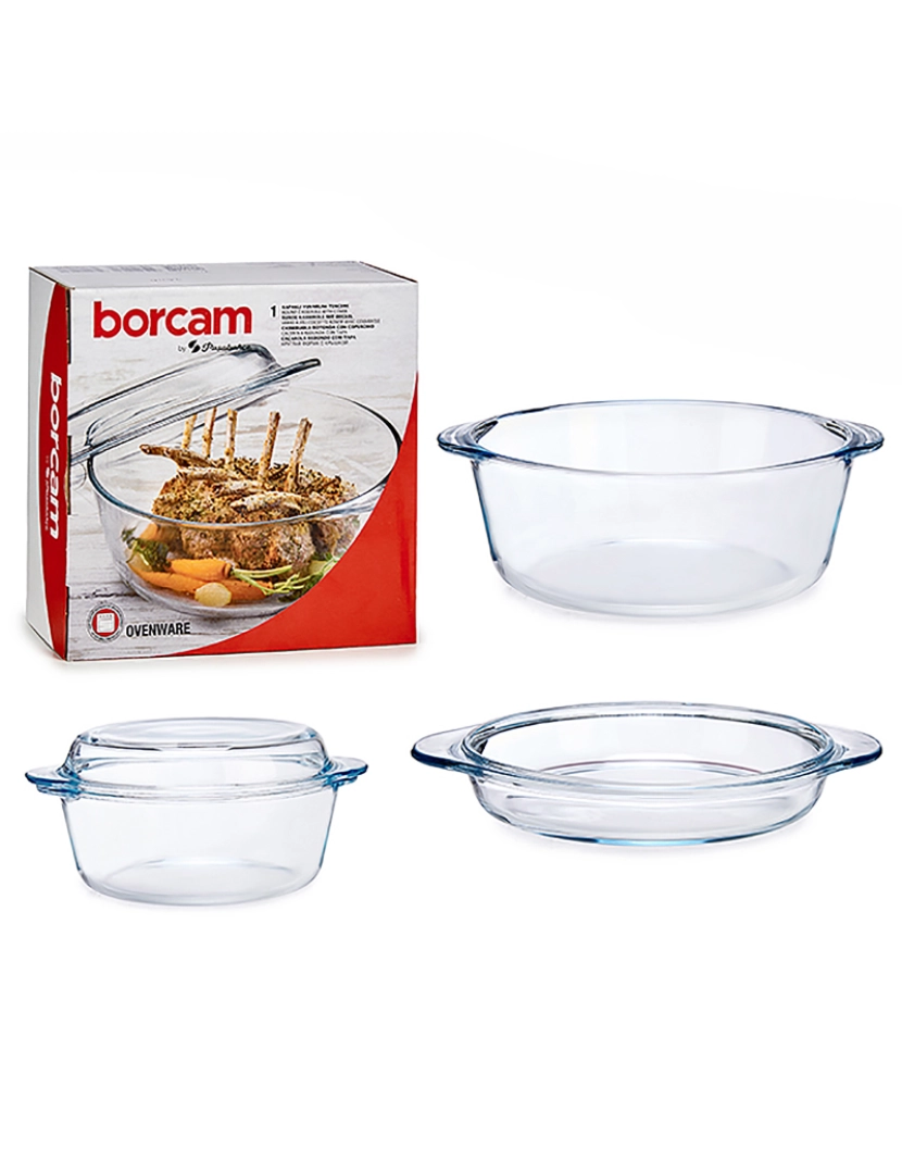 DAM - DAM Panela  com tampa 2100 ml. 24x10x23,5 cm. Cor transparente