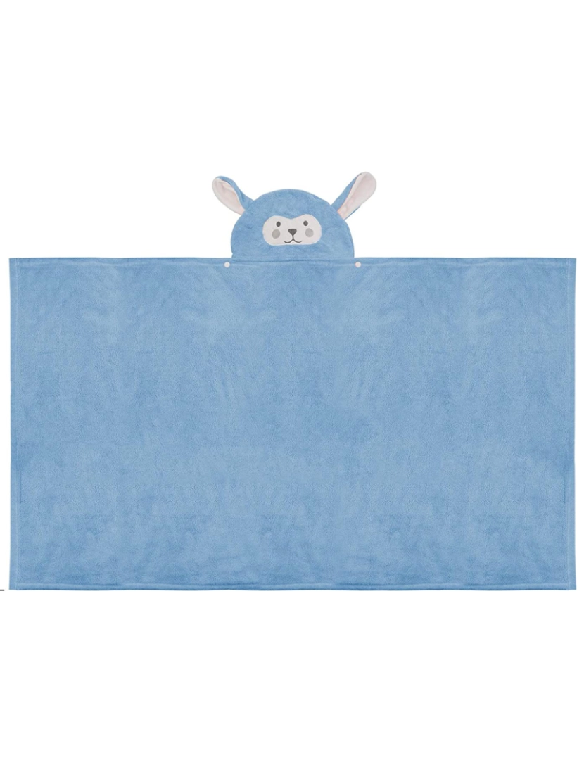 imagem de DAM Toalha infantil  com desenho de coelhinho. 150x1x65 cm. Cor azul3