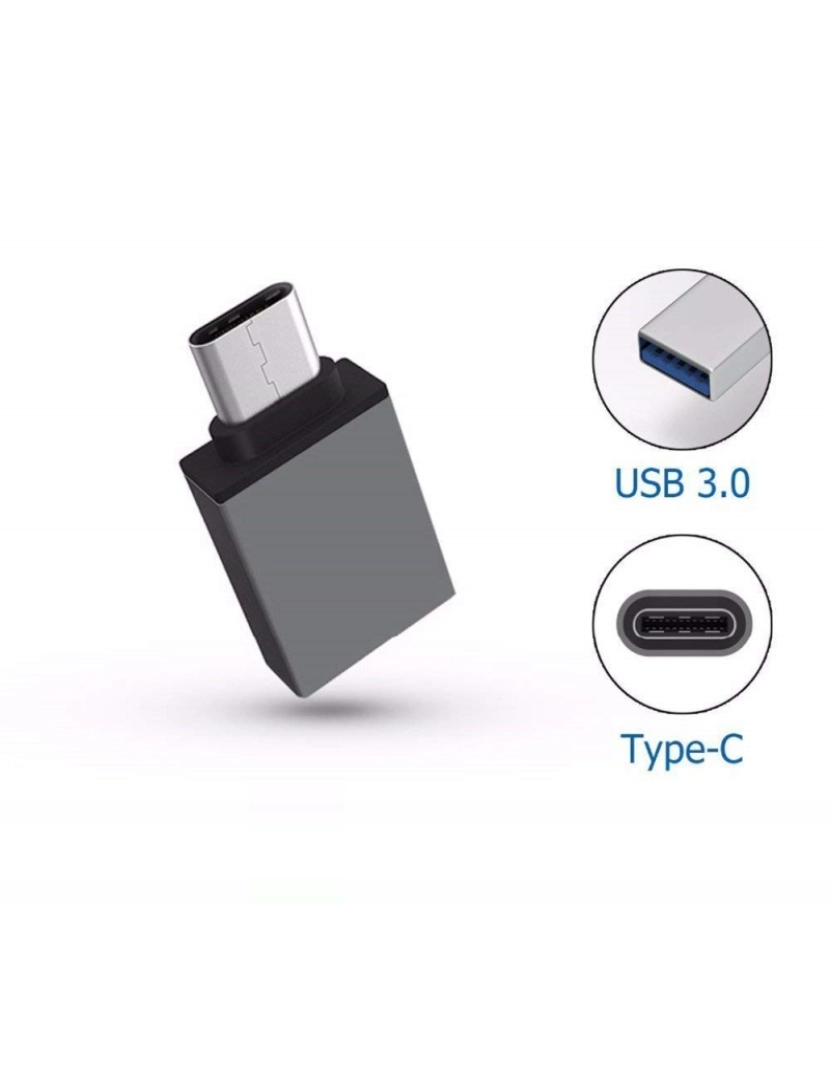 imagem de Adaptador super rápido USB C para USB 3.0 Silver6