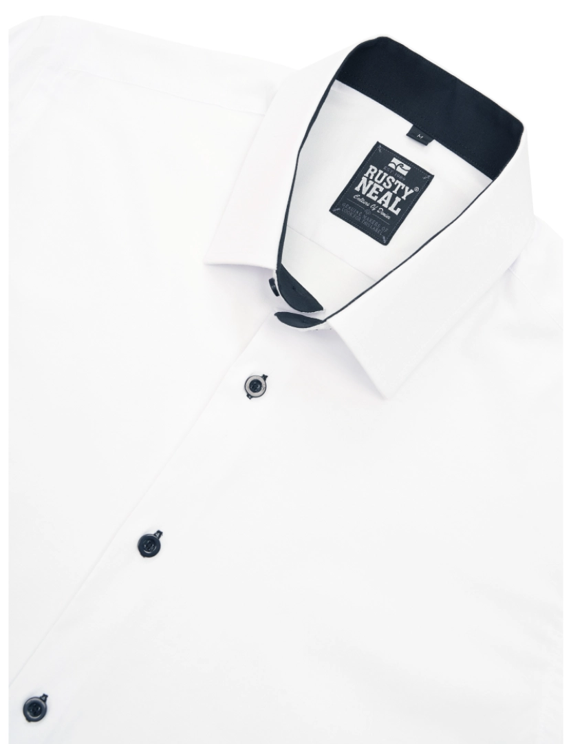 imagem de Rusty Neal Overhemd Slim Fit Branco4