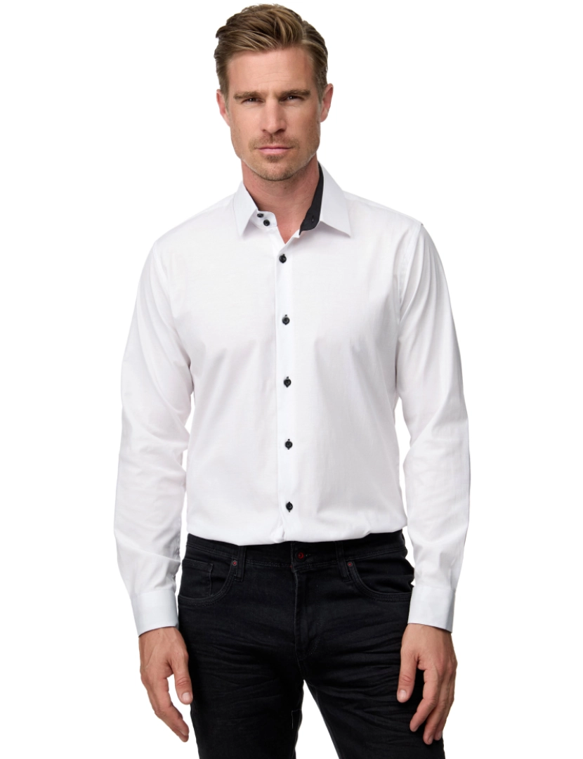 imagem de Rusty Neal Overhemd Slim Fit Branco8