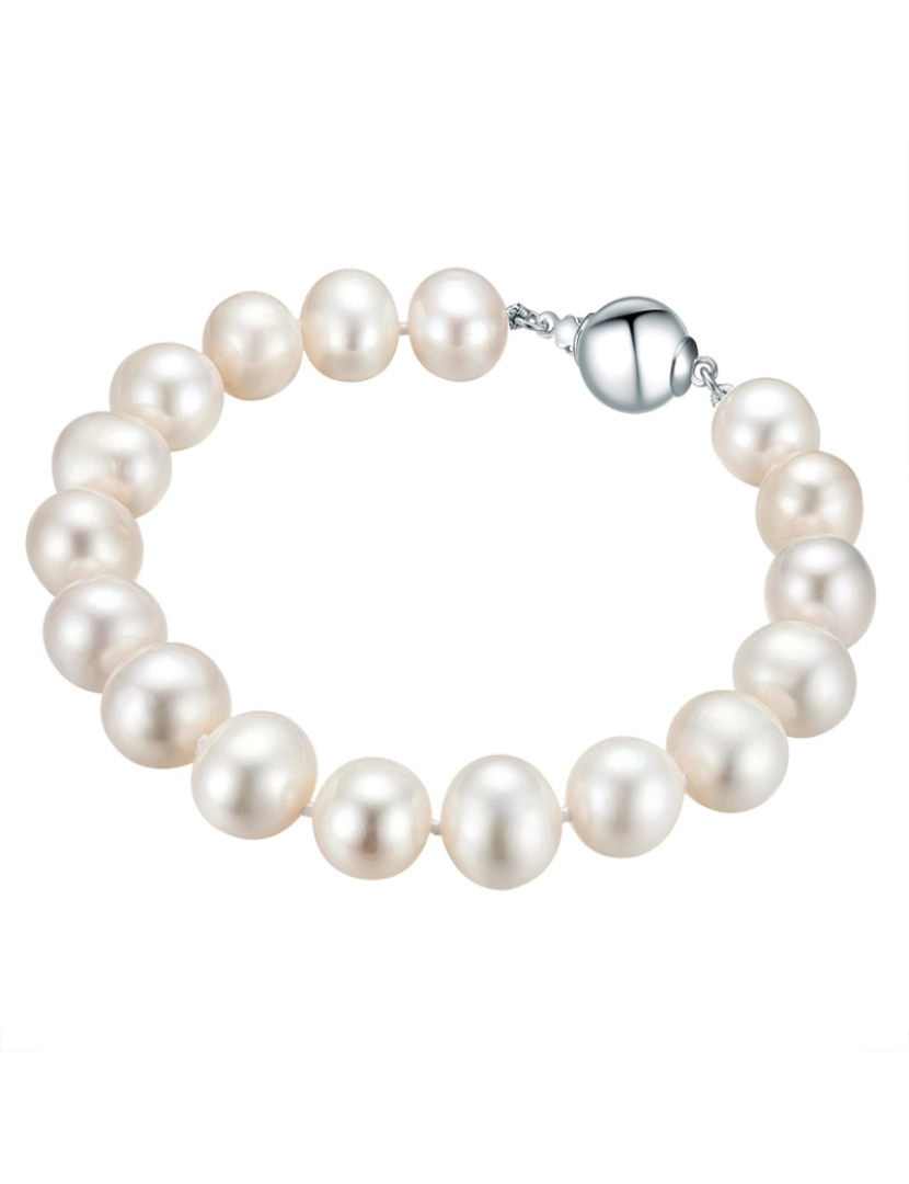 Valero Pearls - Bracelete Prata de Lei c/ Pérolas Brancas