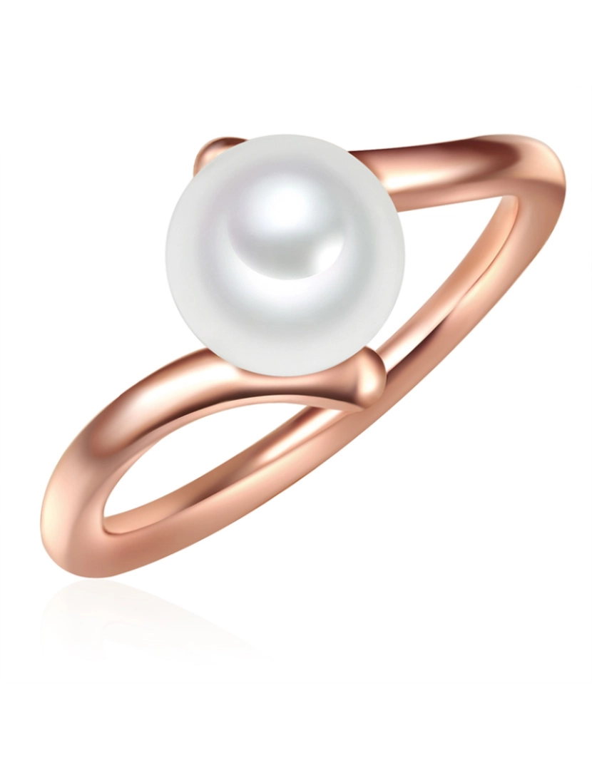 Valero Pearls - Anel Rose Gold Pérola Branca