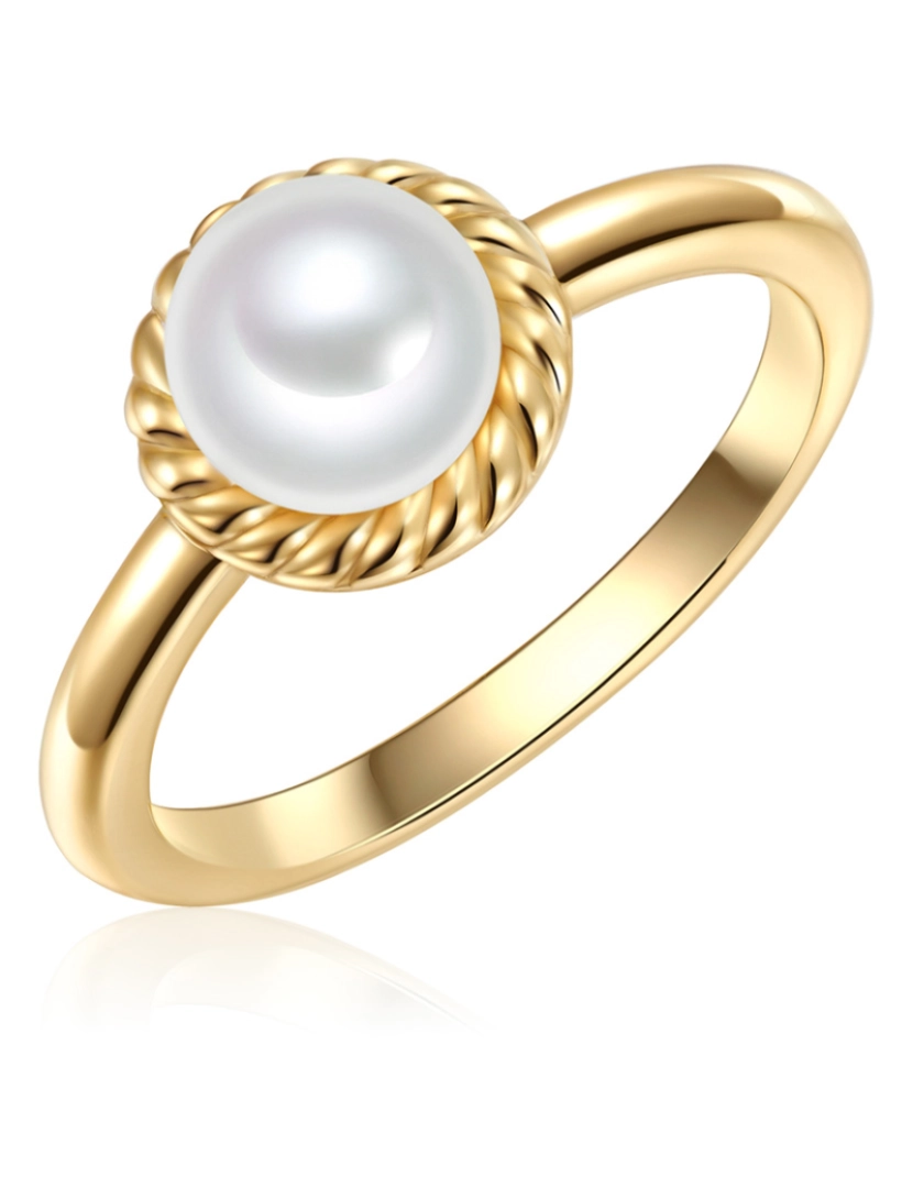 Valero Pearls - Anel de Prata Dourado