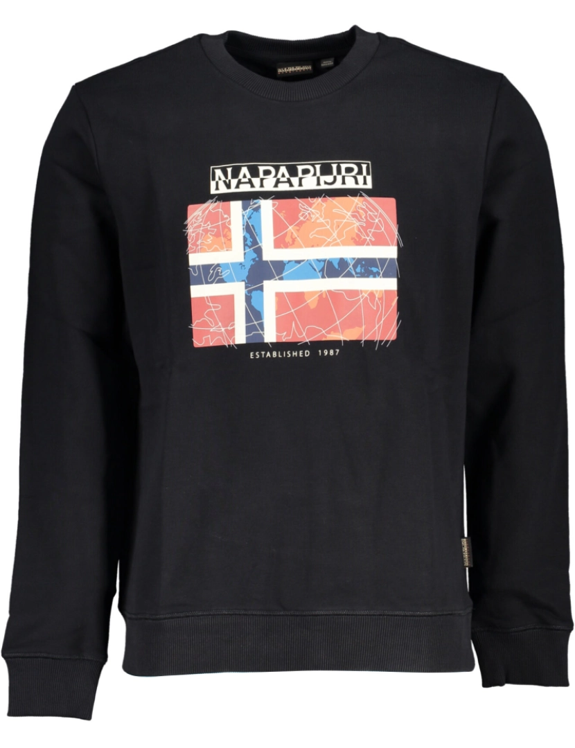 Napapijri - Napapijri Sweatshirt Preta Homem NP0A4HEB