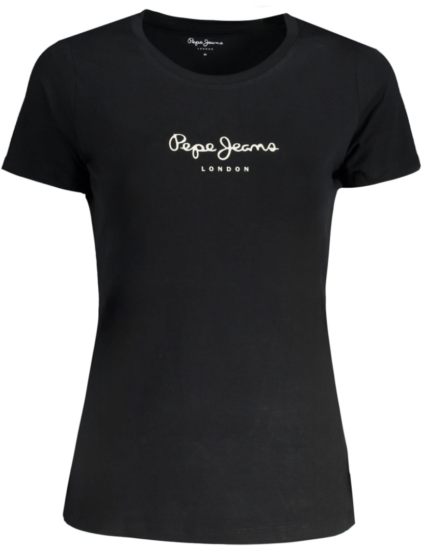 Pepe Jeans - Pepe Jeans T-Shirt Preta de Mulher PL505202NE