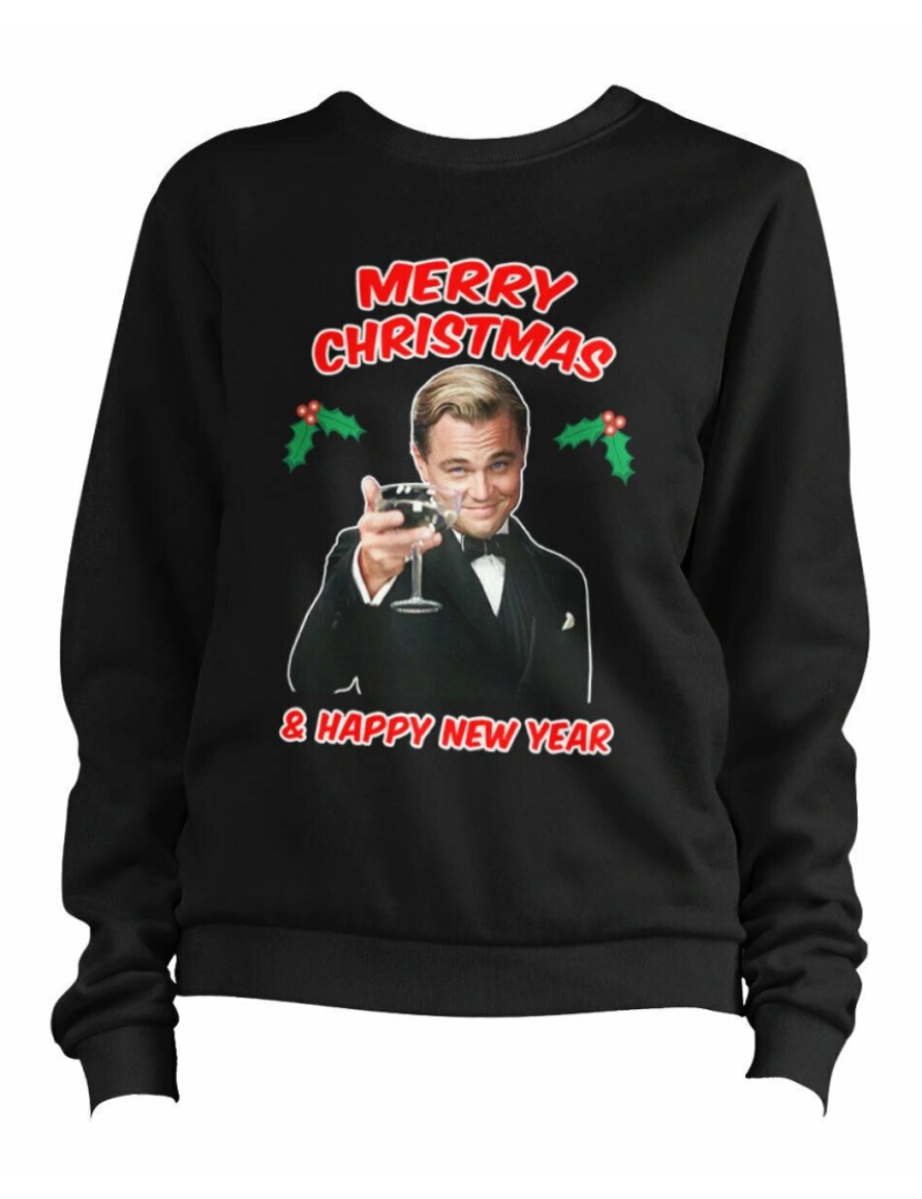 imagem de moletom Natal Leonardo Drink Moletom CrewneckHoodie moletom-S1