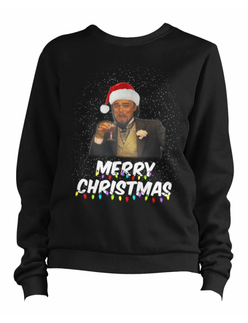 Rockinstone - moletom Feliz Natal Leonardo Meme Moletom CrewneckHoodie moletom-S