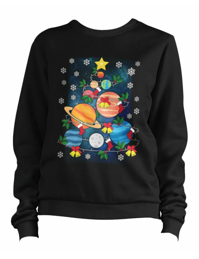 Rockinstone - moletom Moletom Galaxy Christmas Tree CrewneckHoodie moletom-S