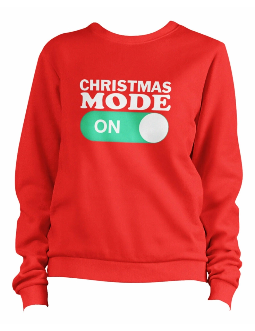 imagem de moletom Christmas Mode On Moletom CrewneckHoodie moletom-S1