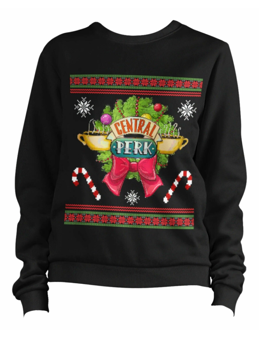 Rockinstone - moletom Moletom de Natal Central Perk CrewneckHoodie moletom-S