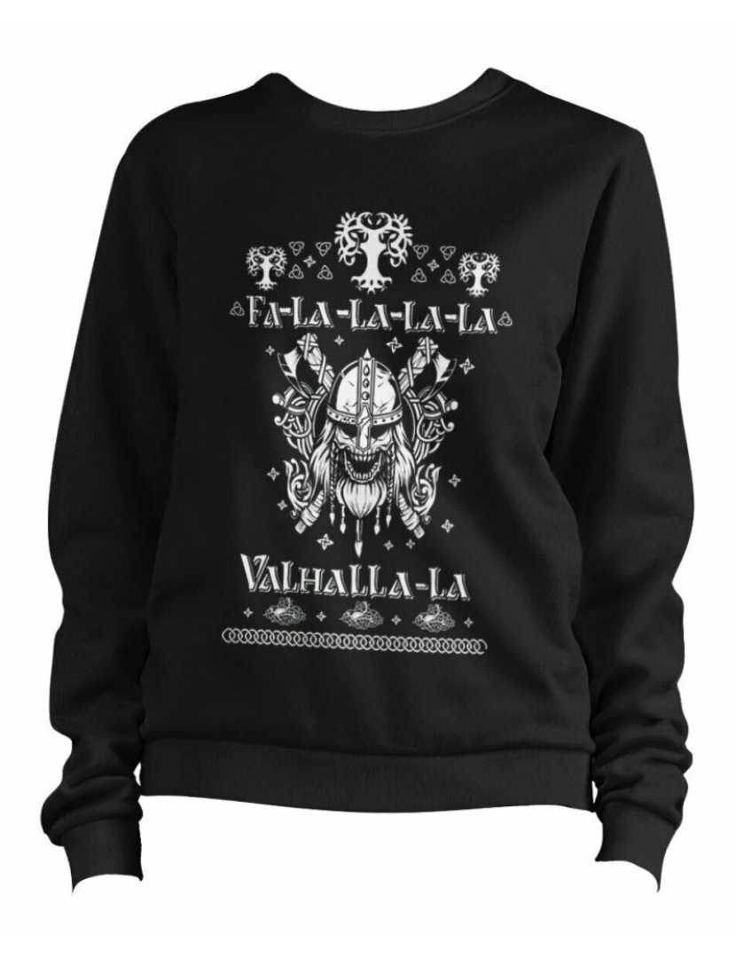 Rockinstone - moletom Valhalla Viking Christmas 2 Moletom CrewneckHoodie moletom-S