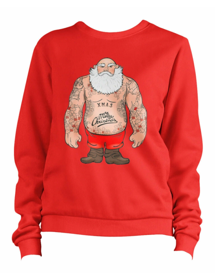 imagem de moletom Moletom Papai Noel Tatuado CrewneckHoodie moletom-S1