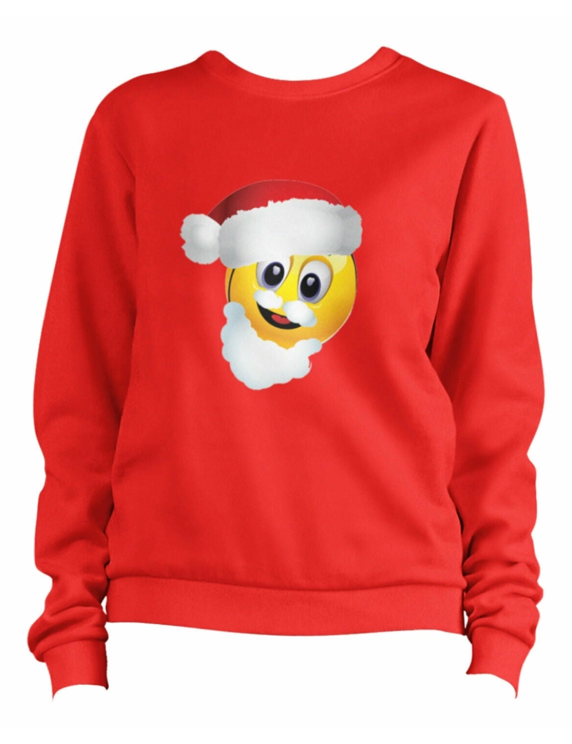 imagem de moletom Moletom Santa Emoji CrewneckMoletom com capuz-S1