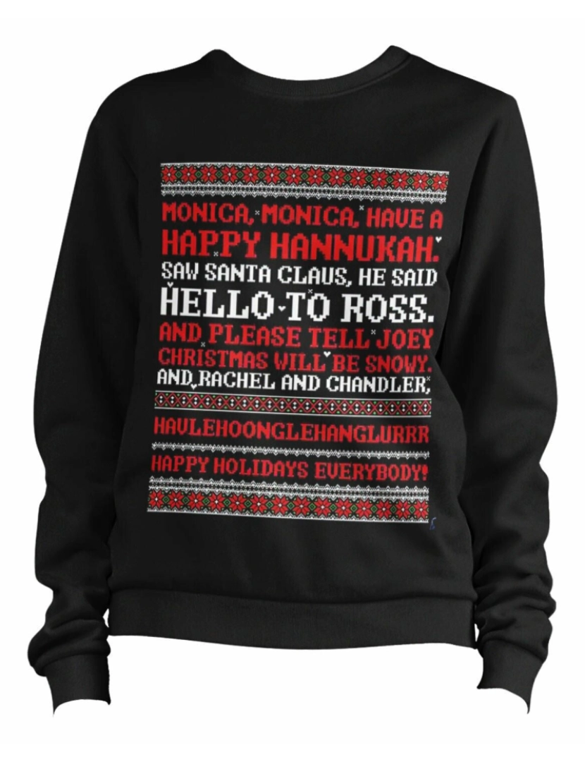 imagem de moletom Moletom Monica Have A Happy Hannukah CrewneckHoodie moletom-S1