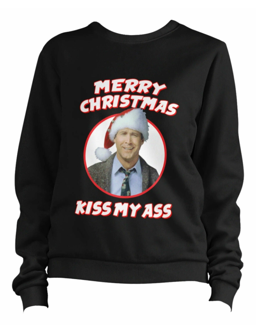 Rockinstone - moletom Feliz Natal Kiss My Ass Moletom CrewneckHoodie moletom-S