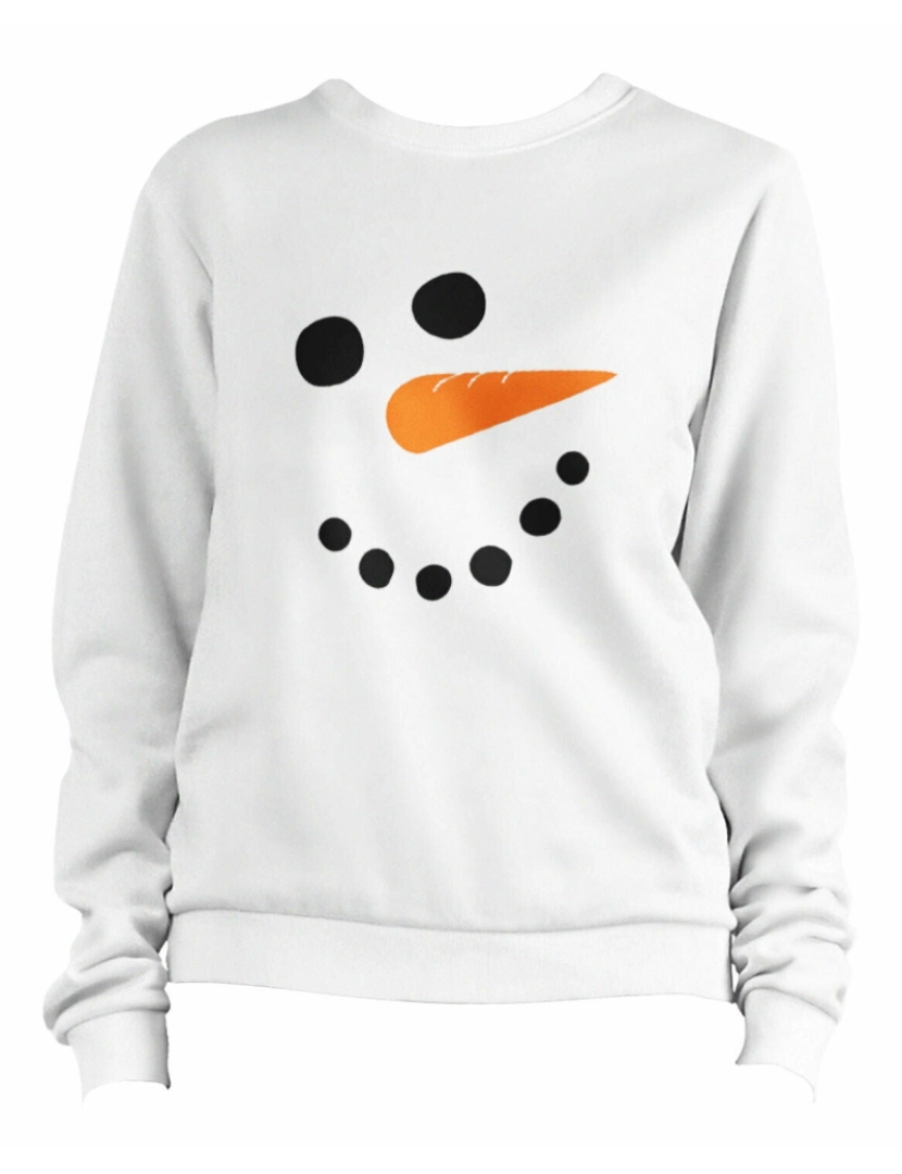 imagem de moletom Moletom com rosto de boneco de neve CrewneckHoodie moletom-S1