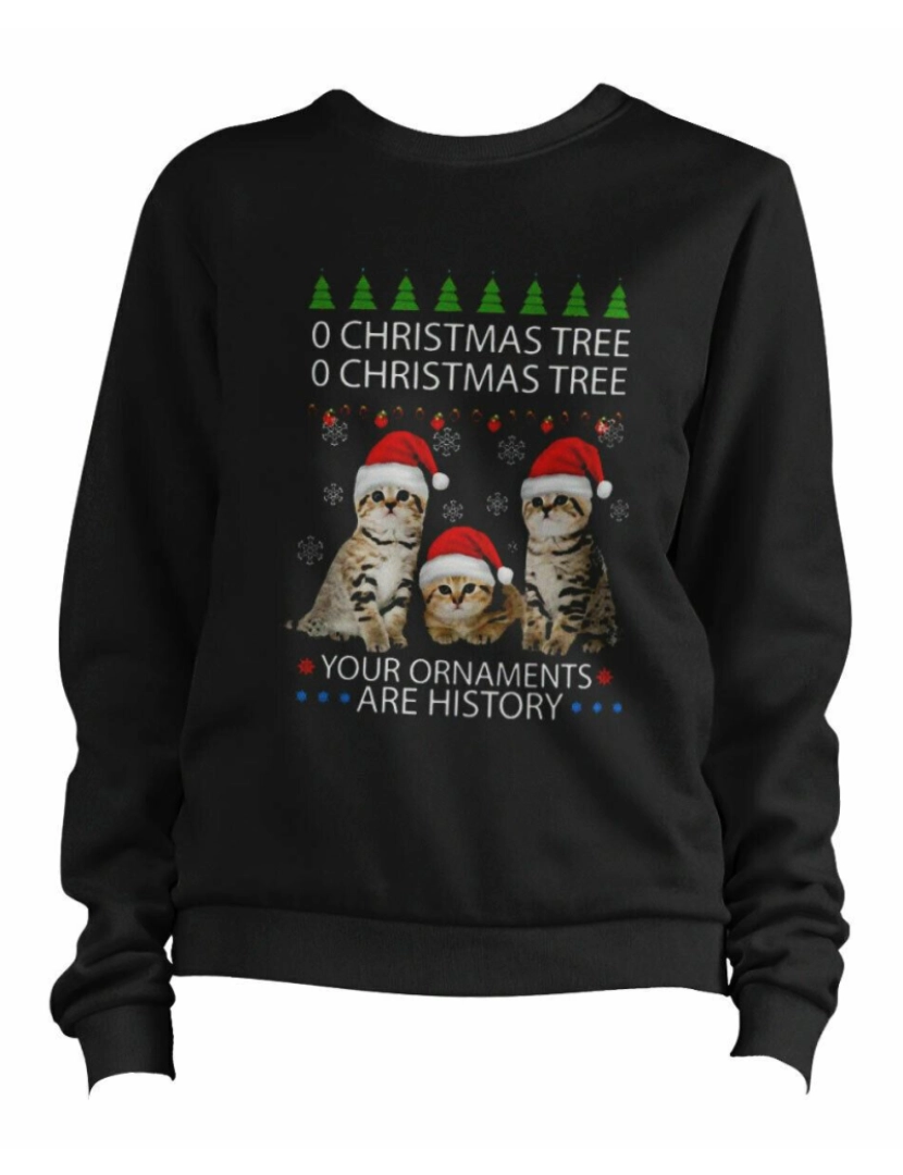 Rockinstone - moletom Ó Árvore de Natal Seus enfeites são história Moletom CrewneckHoodie moletom-S